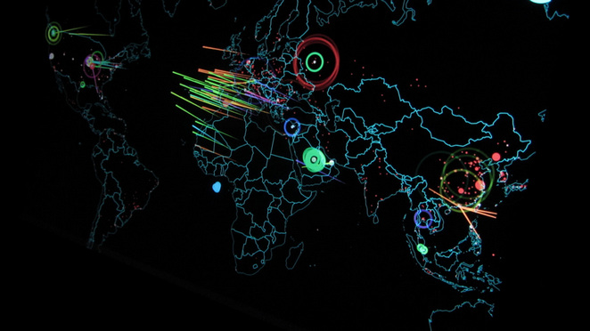 全球DDoS攻击监控图